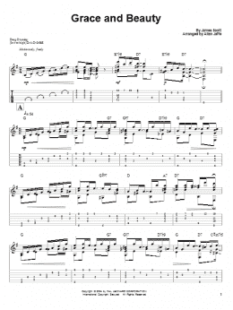 page one of Grace And Beauty (Solo Guitar)