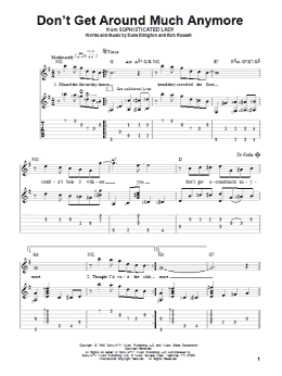 page one of Don't Get Around Much Anymore (Solo Guitar)