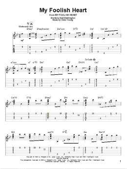 page one of My Foolish Heart (Solo Guitar)
