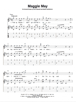 page one of Maggie May (Solo Guitar)