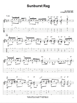 page one of Sunburst Rag (Solo Guitar)