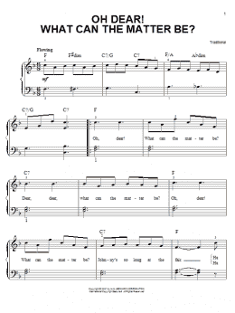 page one of Oh Dear! What Can The Matter Be? (Easy Piano)