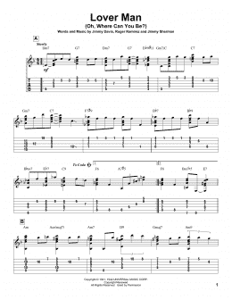 page one of Lover Man (Oh, Where Can You Be?) (Solo Guitar)