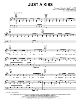 page one of Just A Kiss (Piano, Vocal & Guitar Chords (Right-Hand Melody))