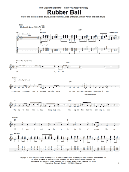 page one of Rubber Ball (Guitar Tab)
