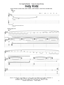 page one of Indy Kidz (Guitar Tab)