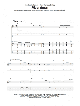 page one of Aberdeen (Guitar Tab)