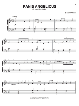 page one of Panis Angelicus (O Lord Most Holy) (Easy Piano)