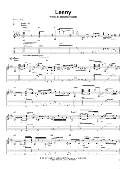 page one of Lenny (Guitar Tab)