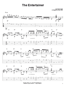 page one of The Entertainer (Solo Guitar)
