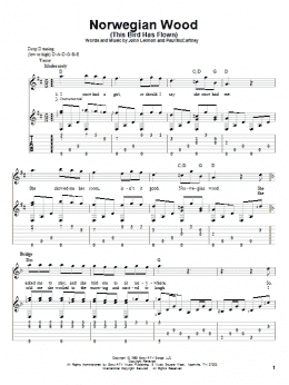 page one of Norwegian Wood (This Bird Has Flown) (Solo Guitar)