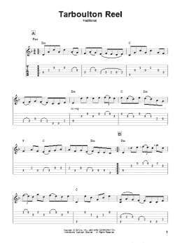 page one of Tarboulton Reel (Solo Guitar)