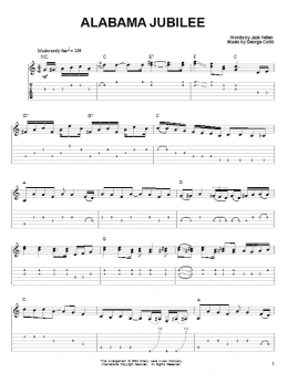 page one of Alabama Jubilee (Solo Guitar)