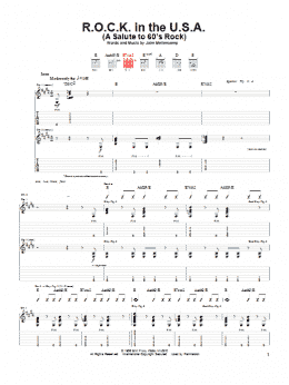 page one of R.O.C.K. In The U.S.A. (A Salute To 60's Rock) (Guitar Tab)