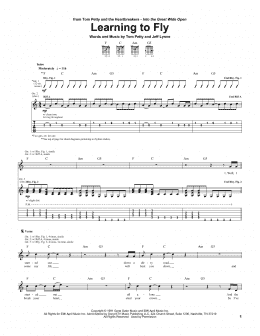 page one of Learning To Fly (Guitar Tab)