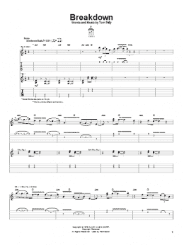 page one of Breakdown (Guitar Tab)