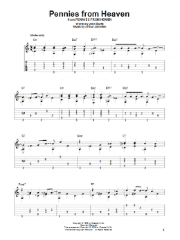 page one of Pennies From Heaven (Solo Guitar)