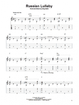 page one of Russian Lullaby (Solo Guitar)