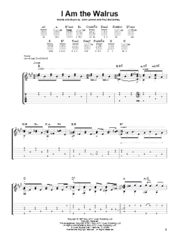 page one of I Am The Walrus (Solo Guitar)