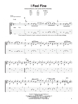 page one of I Feel Fine (Solo Guitar)