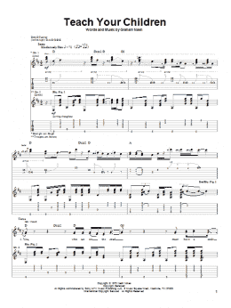 page one of Teach Your Children (Guitar Tab)