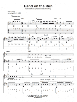 page one of Band On The Run (Solo Guitar)