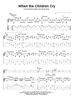 page one of When The Children Cry (Solo Guitar)