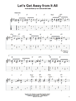 page one of Let's Get Away From It All (Solo Guitar)