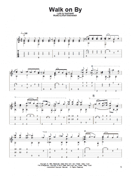 page one of Walk On By (Solo Guitar)