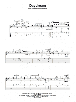 page one of Daydream (Solo Guitar)