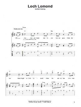 page one of Loch Lomond (Solo Guitar)