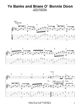 page one of Ye Banks And Braes O' Bonnie Doon (Solo Guitar)