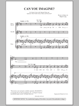 page one of Can You Imagine? (3-Part Treble Choir)
