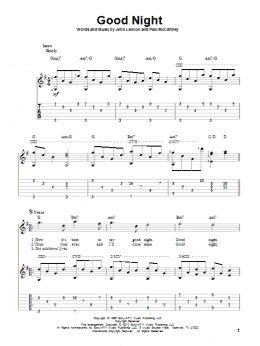 page one of Good Night (Solo Guitar)
