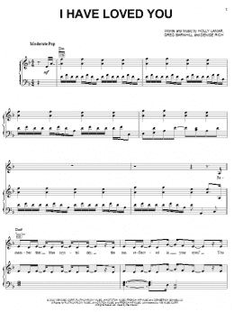 page one of I Have Loved You (Piano, Vocal & Guitar Chords (Right-Hand Melody))