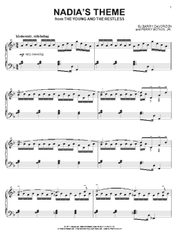 page one of Nadia's Theme (Piano Solo)
