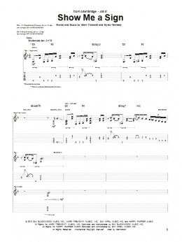 page one of Show Me A Sign (Guitar Tab)