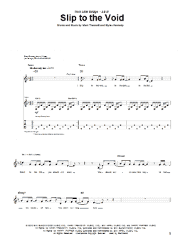 page one of Slip To The Void (Guitar Tab)