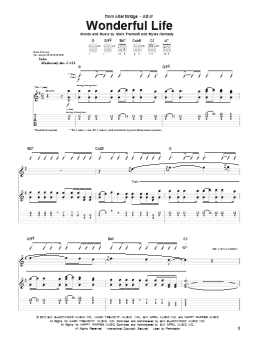 page one of Wonderful Life (Guitar Tab)