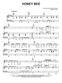 page one of Honey Bee (Piano, Vocal & Guitar Chords (Right-Hand Melody))