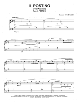 page one of Il Postino (The Postman) (Piano Solo)