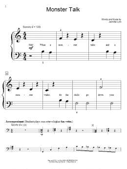 page one of Monster Talk (Educational Piano)
