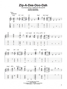 page one of Zip-A-Dee-Doo-Dah (from Song Of The South) (Solo Guitar)