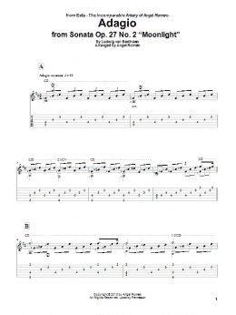 page one of Adagio (Solo Guitar)