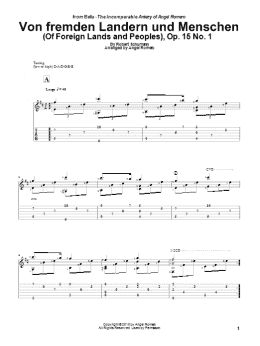 page one of Von Fremden Landern Und Menschen (Of Foreign Lands and Peoples), Op. 15 No. 1 (Solo Guitar)