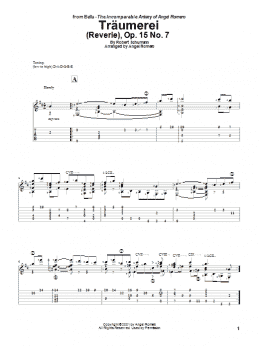 page one of Traumerei (Reverie), Op. 15 No. 7 (Solo Guitar)