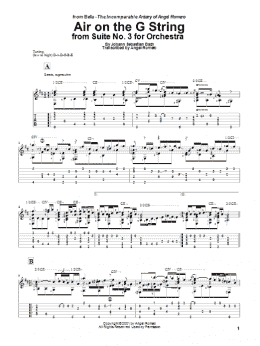 page one of Air On The G String (Solo Guitar)