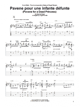 page one of Pavane Pour Une Infante Defunte (Pavane For A Dead Princess) (Solo Guitar)