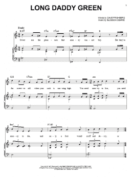 page one of Long Daddy Green (Piano, Vocal & Guitar Chords (Right-Hand Melody))