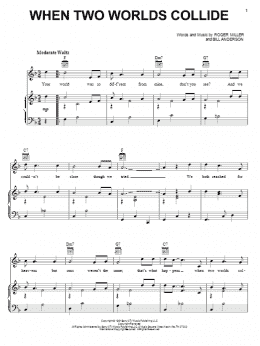 page one of When Two Worlds Collide (Piano, Vocal & Guitar Chords (Right-Hand Melody))
